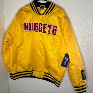 NWT NBA Ultra Game Denver Nuggets Yellow Button Men’s Large Jacket